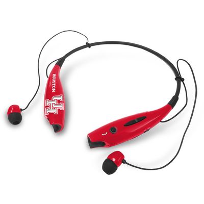 NCAA SUCKERZ Wireless Bluetooth Neckband Earphones Stereo Earbuds with Microphone, Houston Cougars
