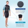 Seavenger Navigator 3mm Shorty | Short Sleeve Wetsuit for Men and Women | Surfing, Snorkeling, Scuba Diving (Surfing Aqua, Women's 15) view 3