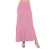 Azules Maxi Skirt for Women, Soft Stretchy Rayon Fold Over High Waist Flowy Trendy Dressy Boho Long Skirts for Women, Perfect for Any Day and Occasions (Petite & Plus Size) Dusty Rose