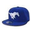 University of Southern Methodist SMU Mustangs NCAA Fitted Flat Bill Baseball Cap Hat (6 7/8) Royal Blue view 1