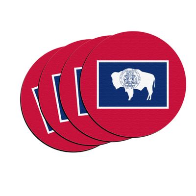 Boelter Brands Car Coasters, 4-Pack, Red