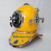 saif.nautical.store Antique Yellow Diving Helmet US Navy Anchor Engineering Divers Helmet Replica view 1