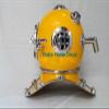 saif.nautical.store Antique Yellow Diving Helmet US Navy Anchor Engineering Divers Helmet Replica view 2