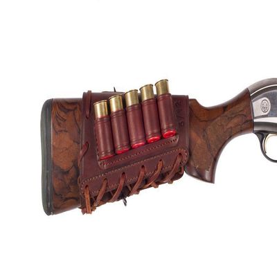 VlaMiTex J17 Leather Hunting Buttstock Ammo Cartridge 20 ga