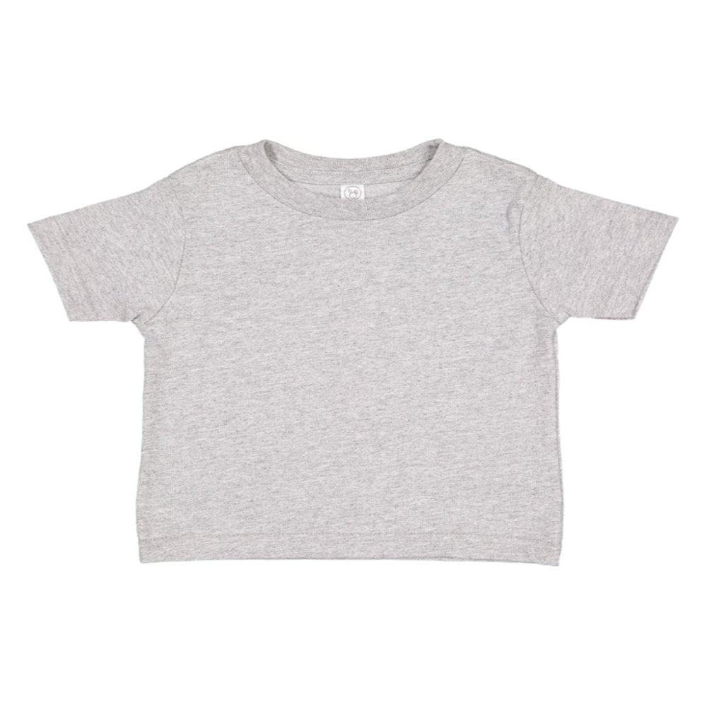 Rabbit Skins L C Boutique 100% Cotton Toddler Fine Jersey T Shirt- Over 30 Colors Heather Gray