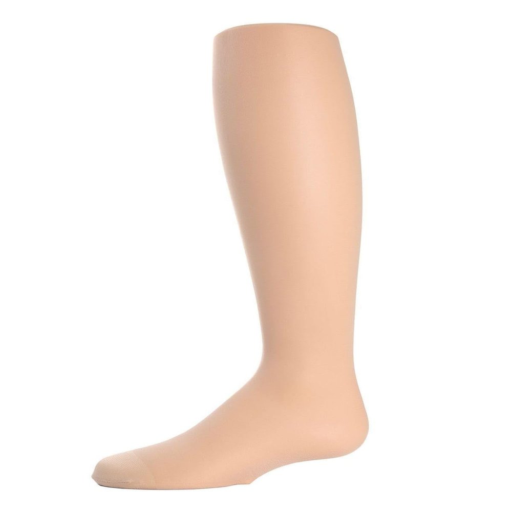 MeMoi Essential Sheer Nylon Tights for Girls, Ultra Soft and Lightweight Opaque Girls Tights - Sizes A-12, Bone, B