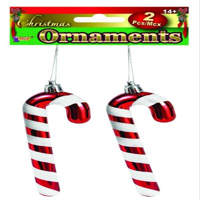 Forum Novelties 81800 Christ. Ornaments-Candy Canes, Multi-Color, One Size (Pack of 12)