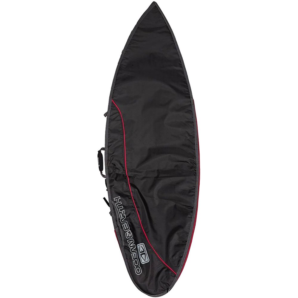 Ocean & Earth O&E Aircon Shortboard Cover 6'8" Black/Red - Surfboard Bag Cover