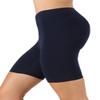 Zenana Women's Premium Cotton Biker Shorts, 1X, Navy view 1