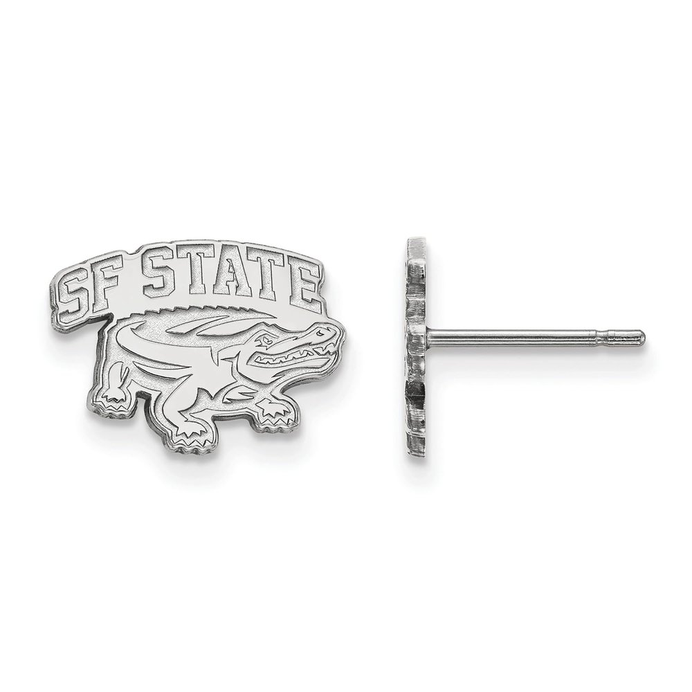 Logoart Sterling Silver San Francisco State University Extra Small Post Earrings