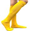 COUVER Polyester Softball Soccer Socks Baseball Football Socks for Youth Men and Women, Large, Yellow, 1 Pair view 1