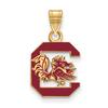 LogoArt Sterling Silver Gp University Of South Carolina Medium Enamel Pendant view 1