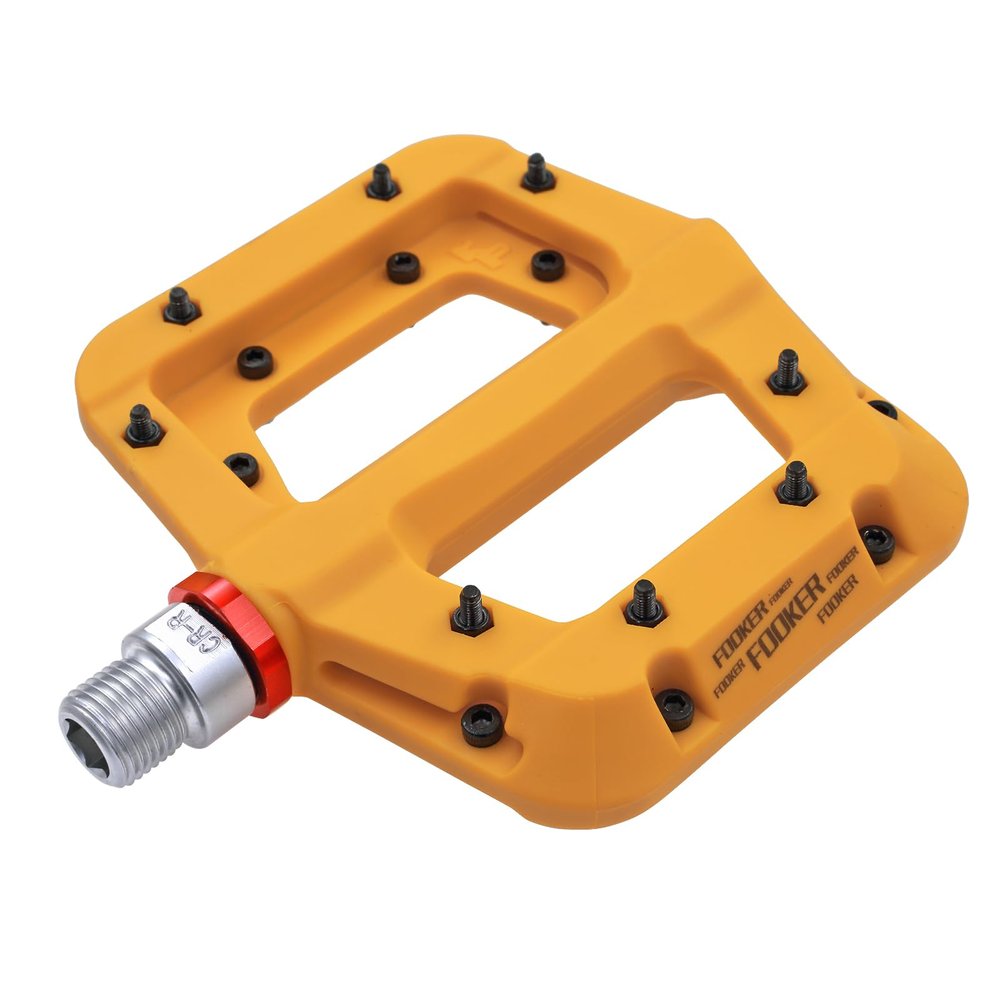 FOOKER MTB Pedals Mountain Bike Pedals 3 Bearing Non-Slip Lightweight Nylon Fiber Bicycle Platform Pedals for BMX MTB 9/16"