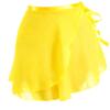 Wuchieal Lady's Sheer Wrap Skirt Ballet Skirt Ballet Dance Dancewear (Light Yellow, One Size) view 1