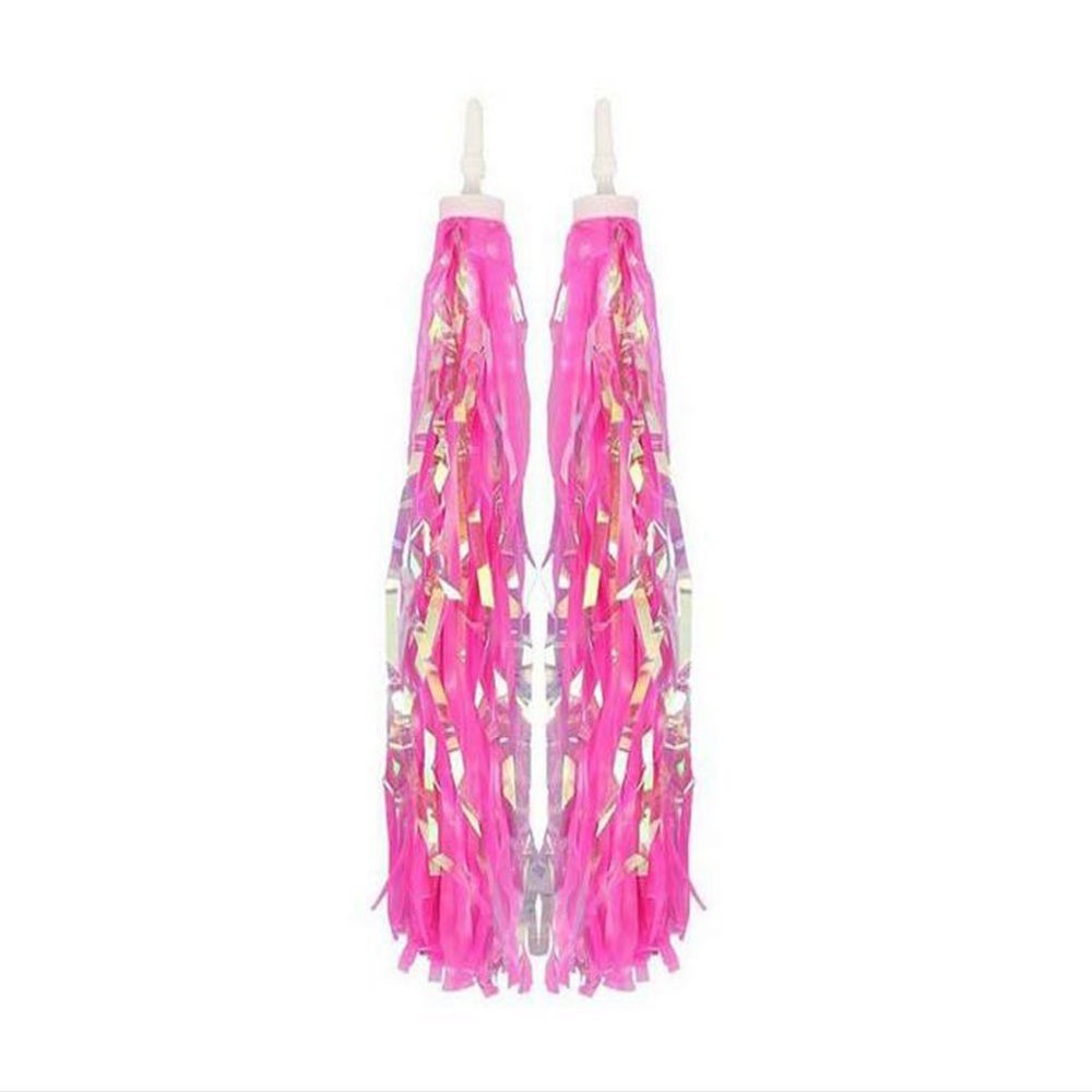 2 Pcs Kids Bike Handlebar Streamers Scooter Bicycle Grips Accessories for Girls and Boys Pink