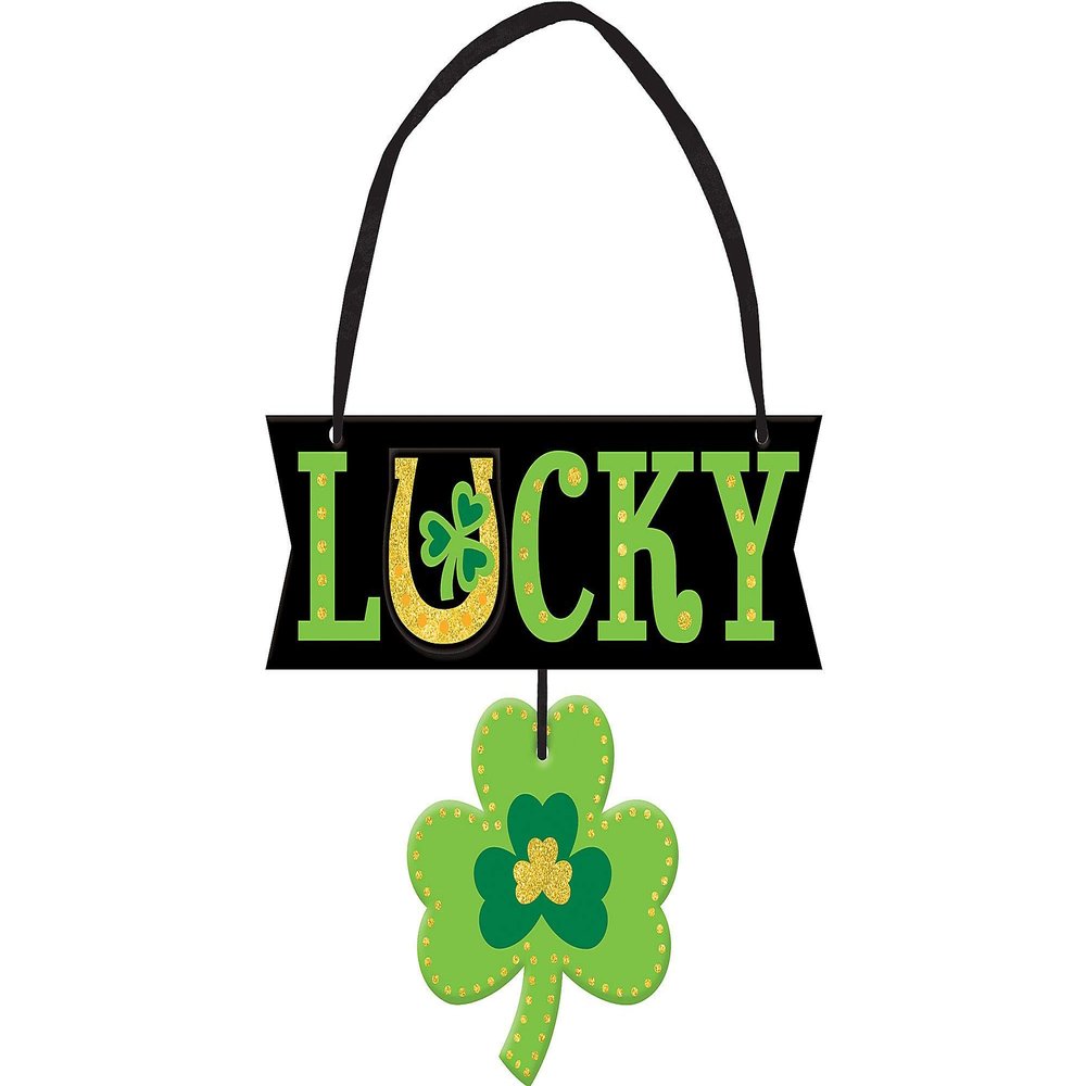 Amscan St. Patrick's Day Lucky Mini Message Sign Party Supply, 6" x 6", Multi Color