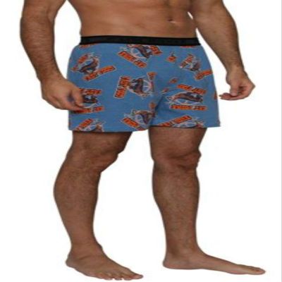 Fun Boxers Hunting - Fast Food Men's Boxer Short - S, Blue/Orange, Size Small