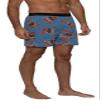 Fun Boxers Hunting - Fast Food Men's Boxer Short - S, Blue/Orange, Size Small view 1
