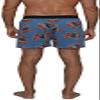 Fun Boxers Hunting - Fast Food Men's Boxer Short - S, Blue/Orange, Size Small view 3