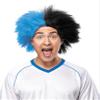 Morris Mario Chiodo Crazy Sports Fan Wig color Blue & Black - Fun Spiky Panthers Titans Bears Mavericks Magic Team Troll Style Synthetic view 1