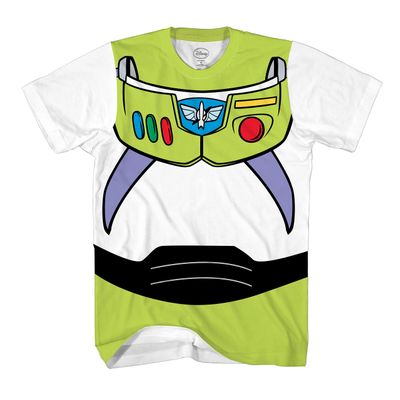 Toy Story Buzz Lightyear Astronaut Costume Adult T-Shirt(XL, White)