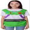 Toy Story Buzz Lightyear Astronaut Costume Adult T-Shirt(XL, White) view 3
