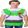 Toy Story Buzz Lightyear Astronaut Costume Adult T-Shirt(XL, White) view 4