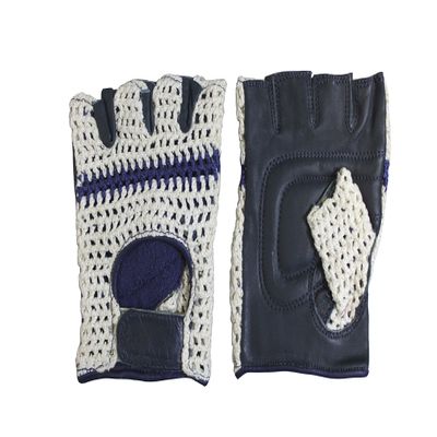 Ader Workout Exercise Half Finger Gloves (2 Pairs) for Utility, Garden, Bicycle, Fitness (Blue, M)