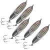 5pcs 3oz Fishing Kast Spoon with a Treble Hook Fish Chrome Jig Bait Lures Holographic Laser Silver Tape Kast Master Style Champ Spoons - Fish WOW! view 1