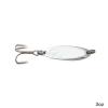 5pcs 3oz Fishing Kast Spoon with a Treble Hook Fish Chrome Jig Bait Lures Holographic Laser Silver Tape Kast Master Style Champ Spoons - Fish WOW! view 3