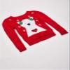 Blizzard Bay Little Girl's L/S Crew Neck Polar Bear in Headphones Christmas Sweater Sweater, Christmas red Combo, 4 view 2
