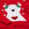 Blizzard Bay Little Girl's L/S Crew Neck Polar Bear in Headphones Christmas Sweater Sweater, Christmas red Combo, 4 view 3