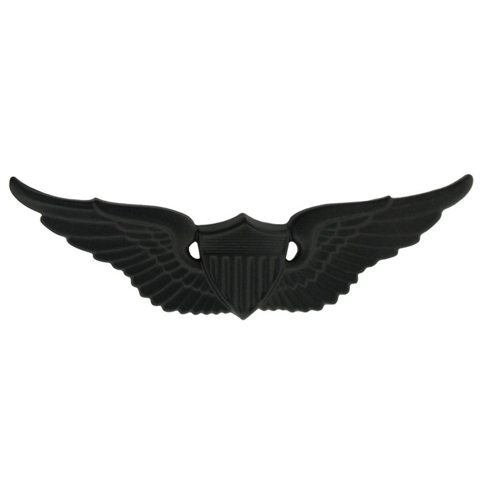 Ira Green Army Aviation Basic Black Metal Badge