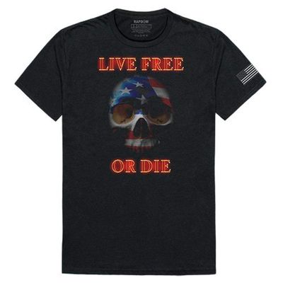 Rapdom Tactical Tactical Graphics TS, Free Skull, Blk, S Tactical Graphics T's, Black