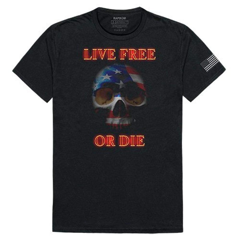 Rapdom Tactical Tactical Graphics TS, Free Skull, Blk, S Tactical Graphics T's, Black