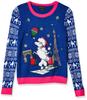 Blizzard Bay Little Girl's L/S Crew Neck Christmas Poodle Sweater Sweater, Blue Combo, 6 view 1