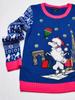 Blizzard Bay Little Girl's L/S Crew Neck Christmas Poodle Sweater Sweater, Blue Combo, 6 view 3