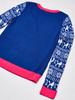 Blizzard Bay Little Girl's L/S Crew Neck Christmas Poodle Sweater Sweater, Blue Combo, 6 view 4