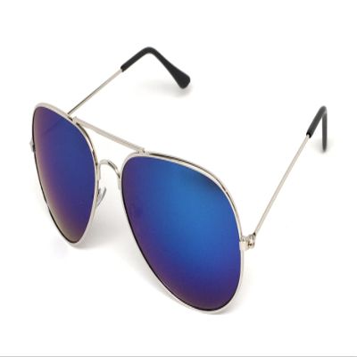 WebDeals - Aviator Silver Mirror or Color Mirror Metal Frame Sunglasses (Gold, Color Mirror Green)