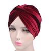 DECOU Bright Color Twist Pleasted Hair Wrap StrecthTurban Cap Hat (Wine) view 2