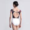 Baiwu Dance 117141042 Printed Elastic Mesh Leotards Ballet Dance Leotard (White, L) view 3