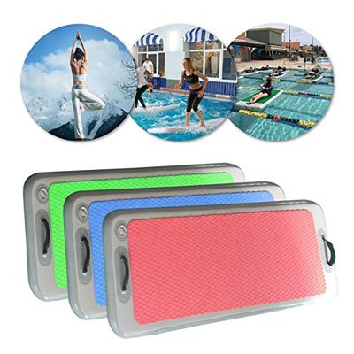 Inflatable Floating Yoga Mat Air Tumbling Tracks Non-Slip Pads for Gymnastics SUP Paddle Board for Water Yoga with Air Pump (Orange)