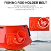 VGEBY Fishing Rod Holder Belt, Boat Adjustable Waist Gimbal Belt Fishing Pole Belt For Saltwater or Freshwater(Red) view 2