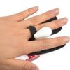 Archery Aluminum Finger Tab Archery Shooting Finger Guard Protection for Left and Right Hand (Red, Right Hand) view 3
