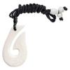 81stgeneration HEI Matau Fish Hook Bone Necklace - Hawaiian Hook Carved Bone Pendant with Engravings - Maori Style Taonga Amulet for Women - Men's Hawaii Necklace - Surfer Accessories view 2