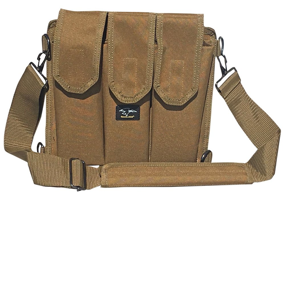 Galati Gear Shoulder Magazine Pouch - 30 to 40 Round Mags - 6 Pocket (Coyote Brown)