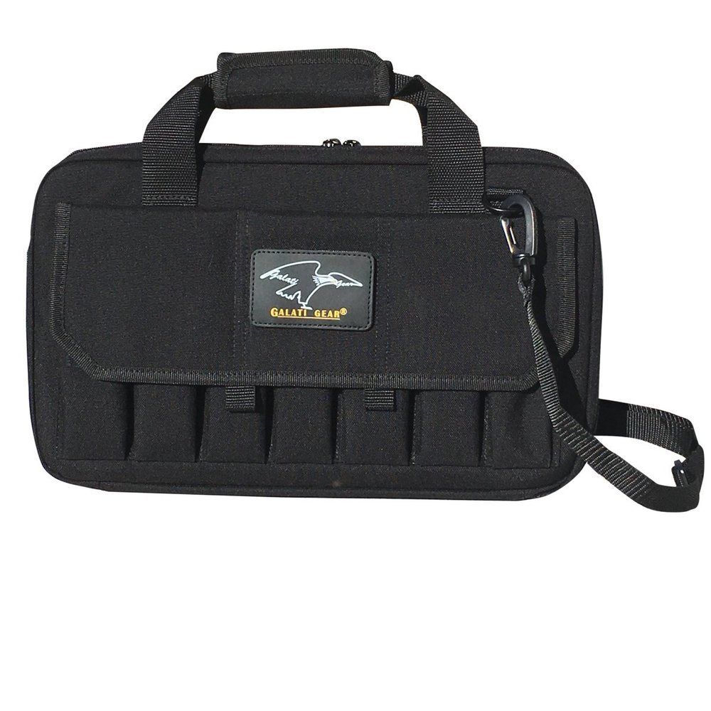 Galati Gear Tablet Pistol Pouch with Mag Pockets, Black, GLPPT15X9