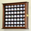 sfDisplay.com,LLC. Golf Ball Display Case Cabinet Wall Rack Stand Select Your Size 98% UV Lockable 5 Sizes 4 Colors to Choose (49 Golf Ball, Walnut Finish) view 1