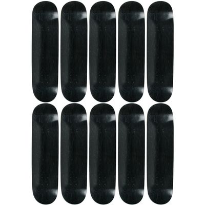Moose 10 Count 8.5" Blank Skateboard Deck Stained Black 7-Ply Canadian Maple