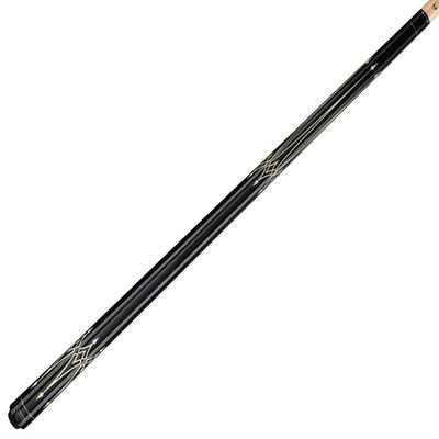Valhalla VA222 by Viking 2 Piece Pool Cue Stick White on Black 12 Point Transfers High & Low No Wrap 16-21 oz. PLUS Rosin Bag (21)